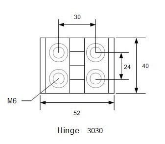 Hinge 3030 drawings